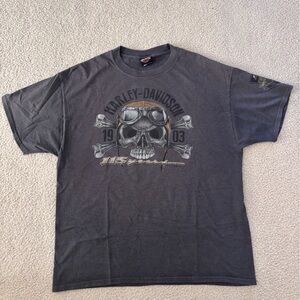 Harley-Davidson Charcoal Skull Graphic Tee